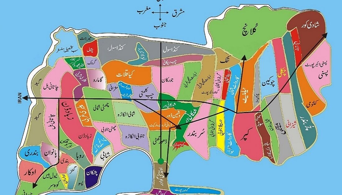 Gwadar Mouzas Map