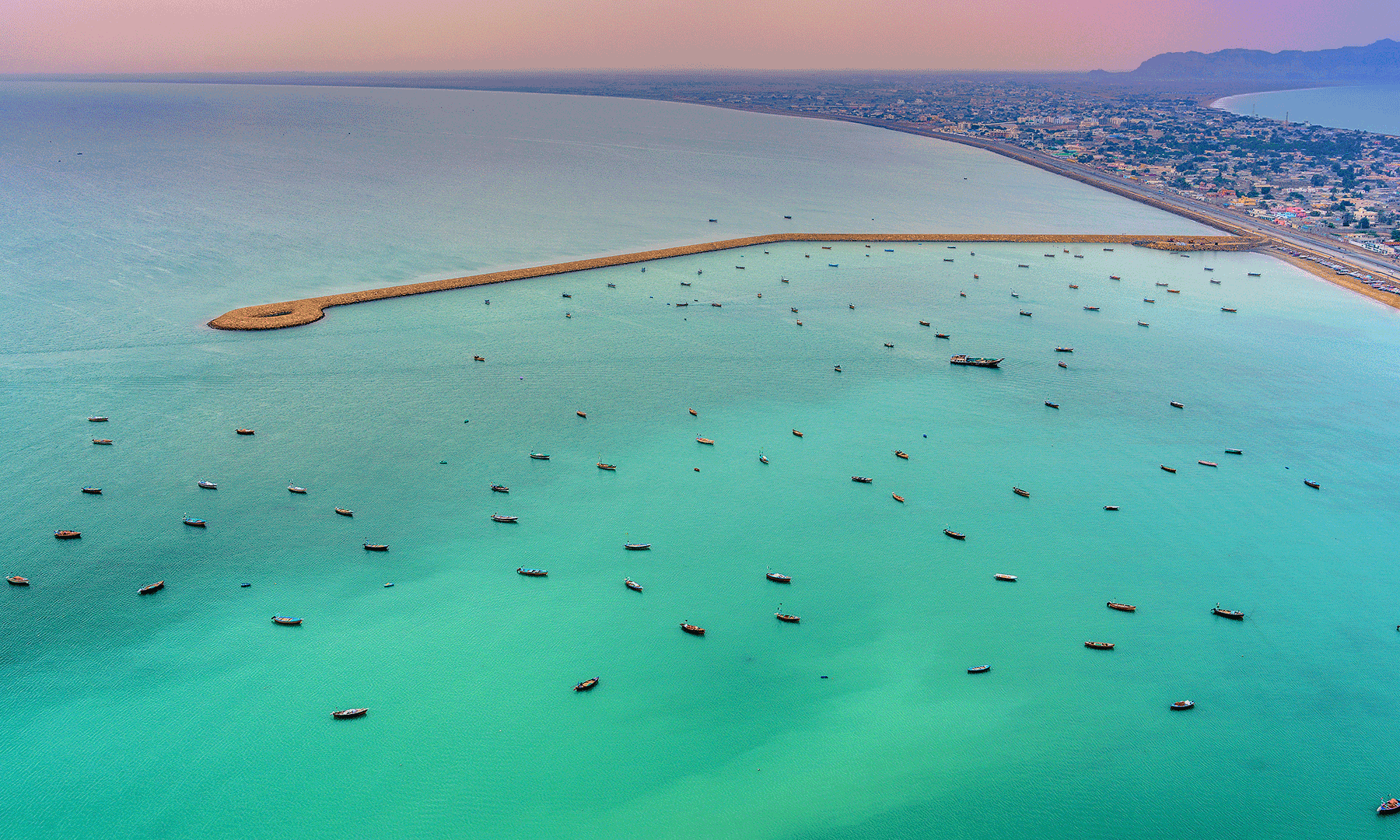 The coastline of Gwadar District stretches out in an east-west direction and it is almost entirely desert.